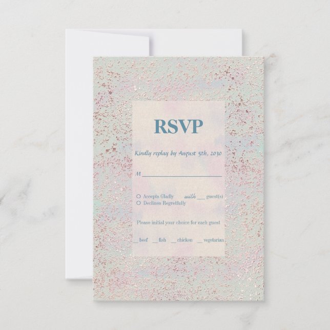 Tarjeta de respuesta de acentos de cobre modernos  (Anverso)