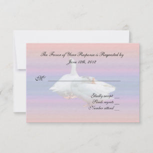 tarjeta de respuesta de aceptación de boda, dos ga
