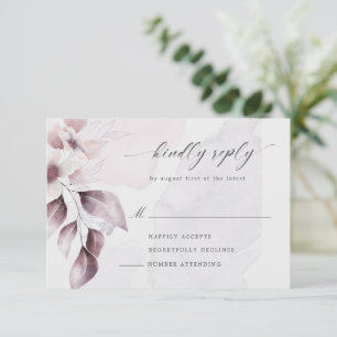 tarjeta de respuesta de acuarela floral de otoño p