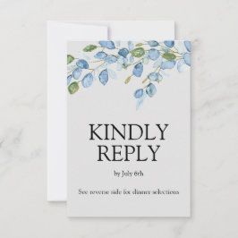 Tarjeta de respuesta de acuarela floral elegante