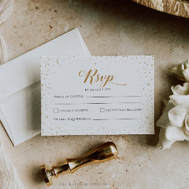 Tarjeta de respuesta de aniversario con confeti do