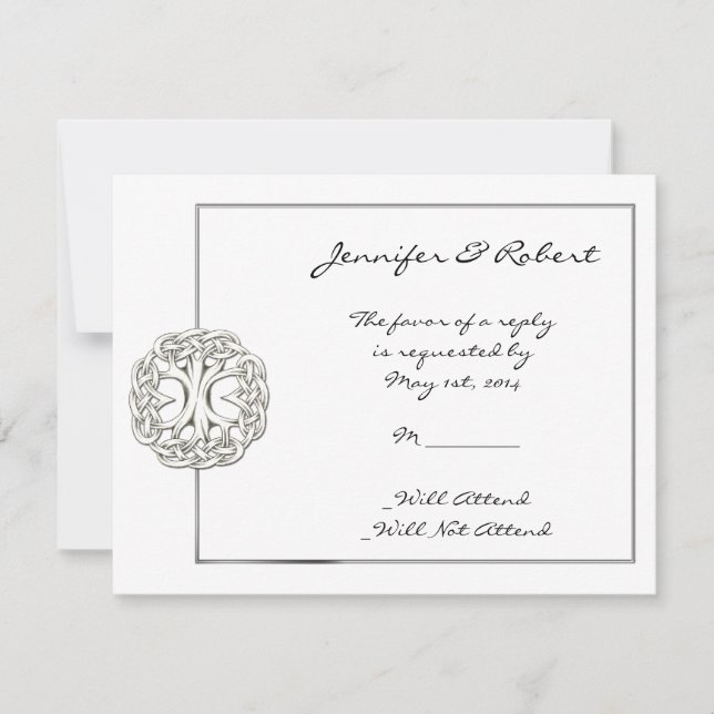 Tarjeta de respuesta de árbol celta de vida (Anverso)