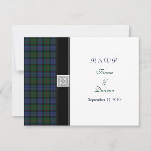 Tarjeta de respuesta de Baird Tartan Celtic Boda