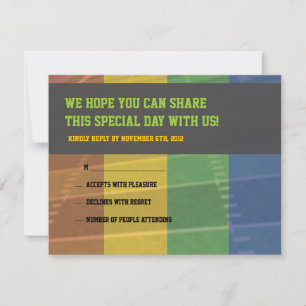 Tarjeta de respuesta de Bar Bat Mitzvah con temas