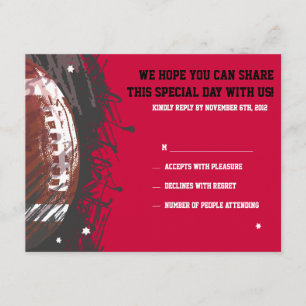 Tarjeta de respuesta de Bar Bat Mitzvah con temas 