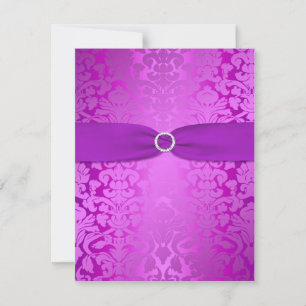 Tarjeta de respuesta de Bat Mitzvah para Damask pl