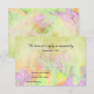 Tarjeta de respuesta de Bat Mitzvah Tie Dye Verde