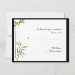 Tarjeta de respuesta de belleza de bambú