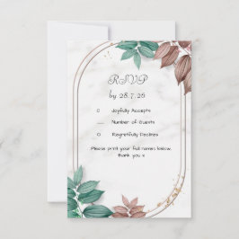 Tarjeta de respuesta de boda