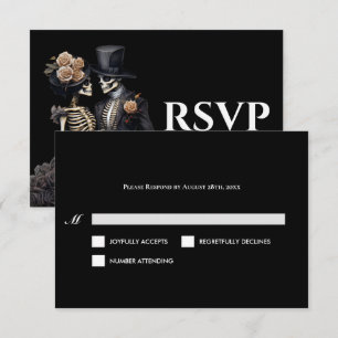 Tarjeta de respuesta de boda alternativa de Hallow