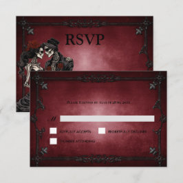 Tarjeta de respuesta de boda alternativa de Hallow