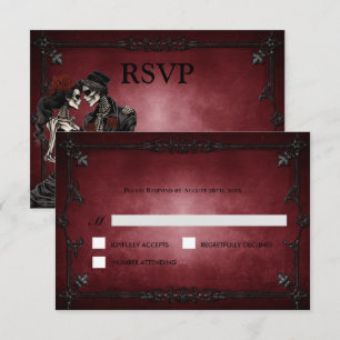 Tarjeta de respuesta de boda alternativa de Hallow