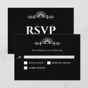 Tarjeta de respuesta de boda alternativa de Hallow