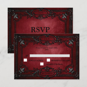 Tarjeta de respuesta de boda alternativa de Hallow
