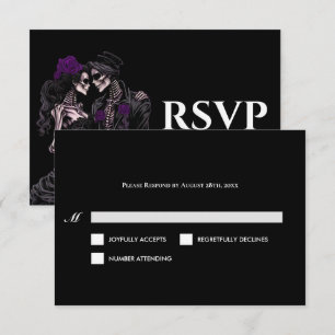 Tarjeta de respuesta de boda alternativa de Hallow