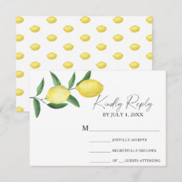 Tarjeta de respuesta de boda - Amarillo cítrico