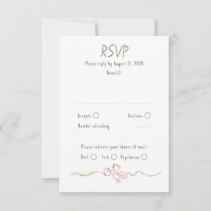Tarjeta de respuesta de boda caprichosa y funky di