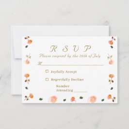 Tarjeta de respuesta de boda católica Terracotta R