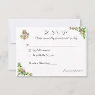 Tarjeta de respuesta de Boda católico Virgin Mary