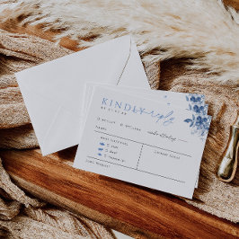 Tarjeta de respuesta de Boda Chinoiserie con opció