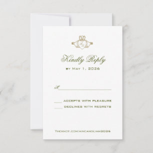 Tarjeta de respuesta de boda Claddagh
