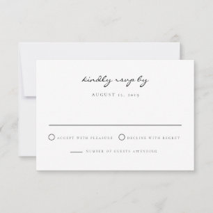 Tarjeta de respuesta de boda con acuarela de Nueva
