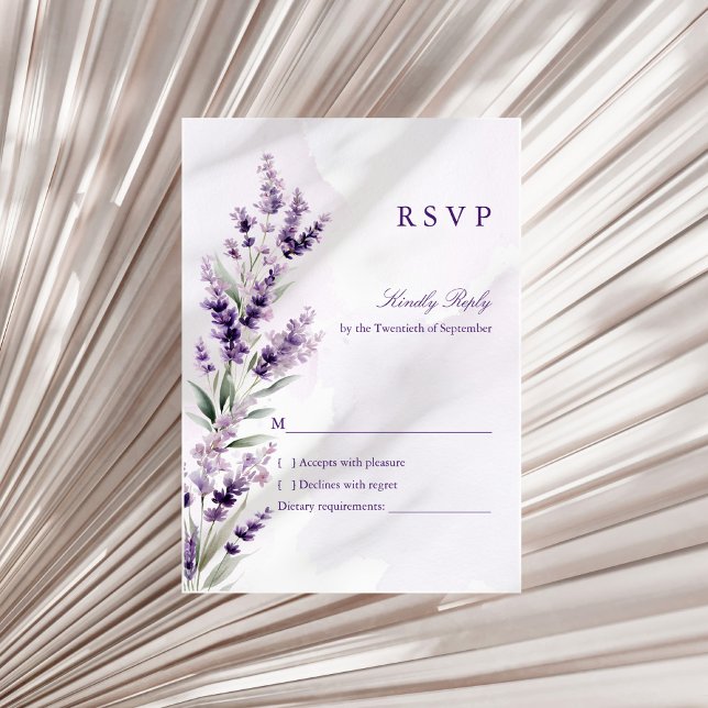 Tarjeta de respuesta de boda con acuarela floral d (Subido por el creador)