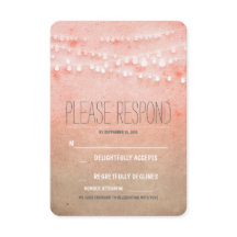 Tarjeta de respuesta de boda con acuarelas de rubo