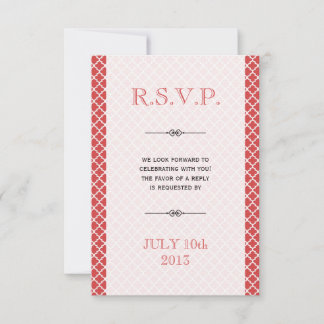 Tarjeta de respuesta de boda con azulejo marroquí