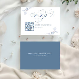 Tarjeta de respuesta de boda con código QR de guió