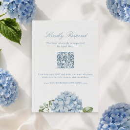 Tarjeta de respuesta de boda con código QR de Hort