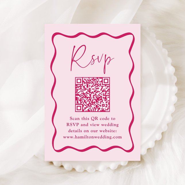 Tarjeta de respuesta de boda con código QR de marc (Subido por el creador)