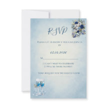 Tarjeta de respuesta de boda con código QR persona