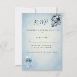 Tarjeta de respuesta de boda con código QR persona