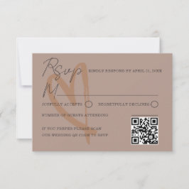 Tarjeta de respuesta de boda con corazón de terrac