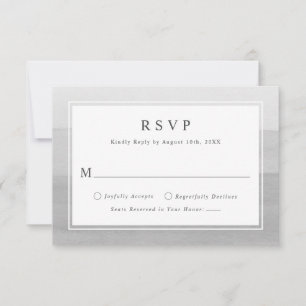 Tarjeta de respuesta de boda con efecto ombre de a