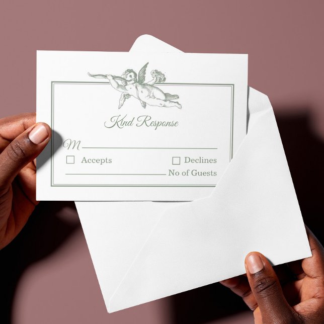 Tarjeta de respuesta de boda con estampado de toil (Subido por el creador)