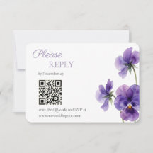 Tarjeta de respuesta de boda con estudio de siluet