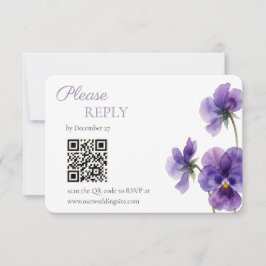Tarjeta de respuesta de boda con estudio de siluet