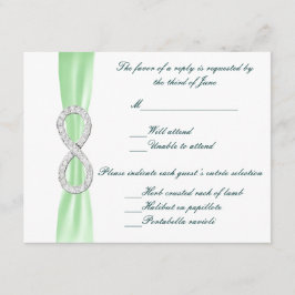 Tarjeta de respuesta de Boda con infinito de diama