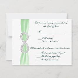 Tarjeta de respuesta de Boda con infinito de diama