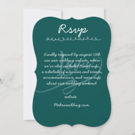 Tarjeta de respuesta de boda con letra manuscrita