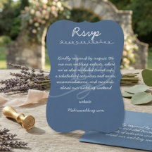 Tarjeta de respuesta de boda con letra manuscrita 