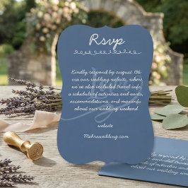 Tarjeta de respuesta de boda con letra manuscrita