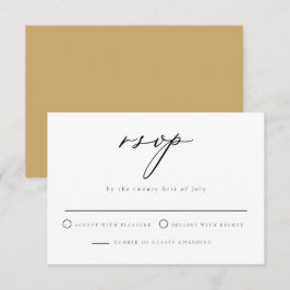 Tarjeta de respuesta de boda con letra script mini