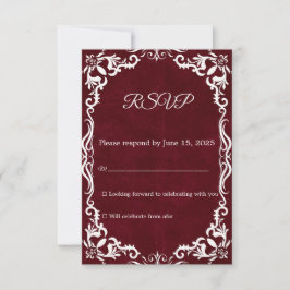 Tarjeta de respuesta de boda con Papel Picado mexi