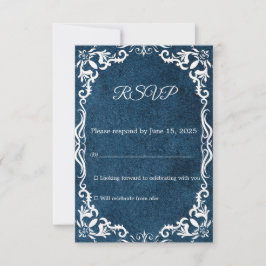 Tarjeta de respuesta de boda con Papel Picado Mexi
