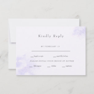 Tarjeta de Respuesta de Boda con Salpicadura de La