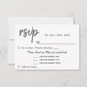 Tarjeta de respuesta de boda con tulipanes y elecc