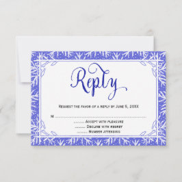 Tarjeta de respuesta de boda cristiana Copos de ni